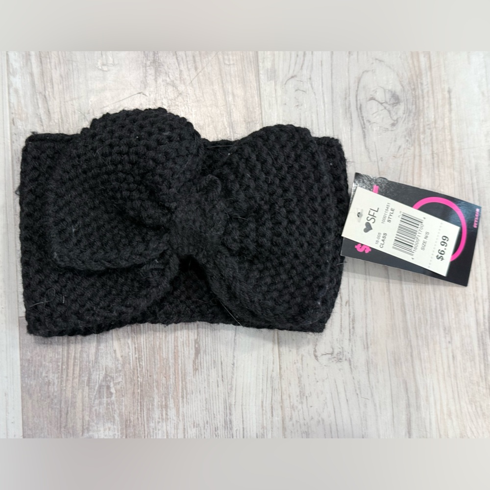 StylesBeauty Elegant Black Knit Headband